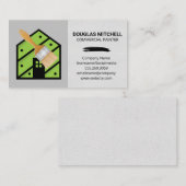 Carte De Visite Pinceau | Logo de la maison verte (Devant / Derrière)