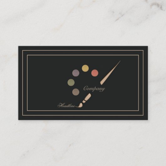 Carte De Visite Pinceau Peinture Artiste (Devant)