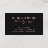 Carte De Visite Pinceau rose grippé Black Foil Leopard (Dos)