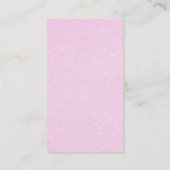 Carte De Visite Pinceau rose Script Feminine moderne Élégant (Dos)