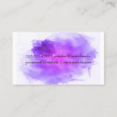 Carte De Visite Pinceaux de maquillage assemblés | Aquarelle (Dos)