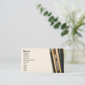 Carte De Visite Pinceaux d'isolement sur l'arrière - plan blanc (Debout devant)