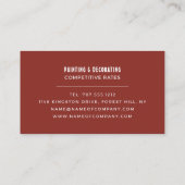 Carte De Visite Pinceaux, Peintre & Décorateur (Dos)