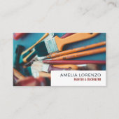 Carte De Visite Pinceaux, Peintre & Décorateur (Devant)