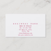 Carte De Visite Pinceaux Peinture minimaliste Burginde Vin Vip (Dos)