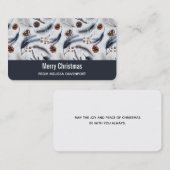 Carte De Visite Pine Cones et aiguilles de pin Noël Motif (Devant / Derrière)