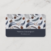 Carte De Visite Pine Cones & Pine Needles Aquarelles Motif (Devant)