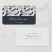 Carte De Visite Pine Cones & Pine Needles Aquarelles Motif (Devant / Derrière)