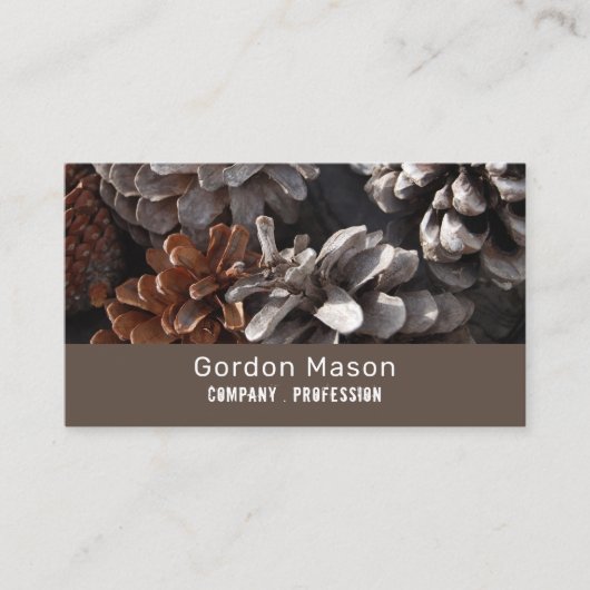 Carte De Visite Pine Cones, Rustique (Devant)