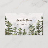 Carte De Visite Pine Forest Nature Aquarelle (Devant)