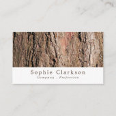 Carte De Visite Pine Tree Bark Wood Effect, Rustic (Devant)