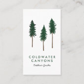 Carte De Visite Pine Trees Camp Outdoorsal Randonnée Aventure (Devant)