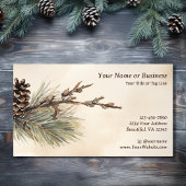 Carte De Visite Pinecones rustiques | Cône de pin des bois