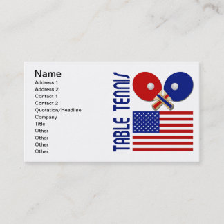Carte De Visite Ping-pong