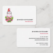 Carte De Visite Pingouin de Noël mignon à Santa Hat (Devant / Derrière)