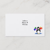Carte De Visite Pingouin et ballons (Dos)