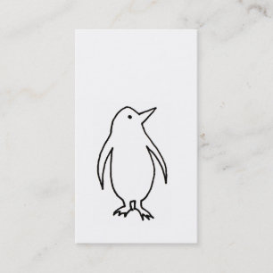 Carte De Visite Pingouin - frais simple art encre d'amusement de