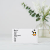 Carte De Visite Pingouin mignon de bébé - Customizeable (Debout devant)
