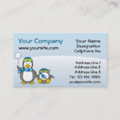 Carte De Visite Pingouins à neige (Devant)