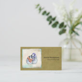 Carte De Visite Pingouins mignons en Écharpe d'hiver et Casquette (Debout devant)