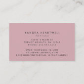 Carte De Visite Pink Agate Gold Glitter Luxury Stylist (Dos)