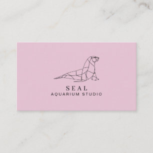 Carte De Visite Pink Aquarium Seal