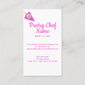 Carte De Visite Pink Bakery Chef pâtisserie Berry Cheesecake (Dos)