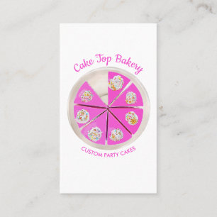 Carte De Visite Pink Bakery Chef pâtisserie Berry Cheesecake