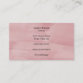 Carte De Visite Pink Black Script Photo Lashes Business Card (Dos)
