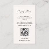 Carte De Visite Pink Blue Ocean Light | Code QR (Dos)