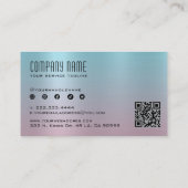 Carte De Visite Pink Blue Ombrel Texture  (Dos)