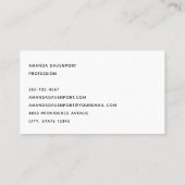 Carte De Visite Pink Blue Pastel dégradé avec Gold Lines (Dos)