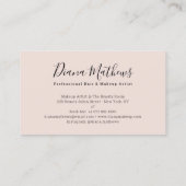 Carte De Visite Pink blush moderne photo collage chic maquillage a (Dos)