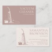 Carte De Visite Pink Blush nettoyeur à vide ménagère ménagère (Devant / Derrière)