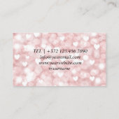 Carte de visite Pink Bokeh Event Planning (Dos)