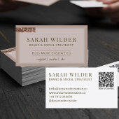 Carte De Visite Pink Brand & Social Strategist Business Card