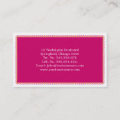 Carte De Visite Pink Business Consultant Professionnel (Dos)