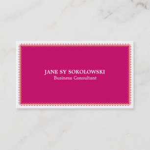 Carte De Visite Pink Business Consultant Professionnel