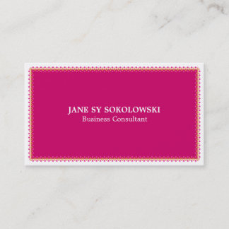 Carte De Visite Pink Business Consultant Professionnel