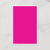 Carte De Visite Pink Business Kid's Playdate Card (Dos)