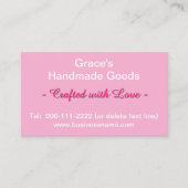 Carte De Visite Pink Business QR Codes Logo Photos 3,5 x 2,0 (Devant)