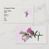 Carte De Visite Pink Canterbury Bells (Devant / Derrière)