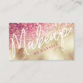 Carte De Visite Pink & Champagne Parties scintillant Gold Foil Bea (Devant)