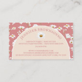 Carte De Visite Pink Chic Flower Sitter (Dos)