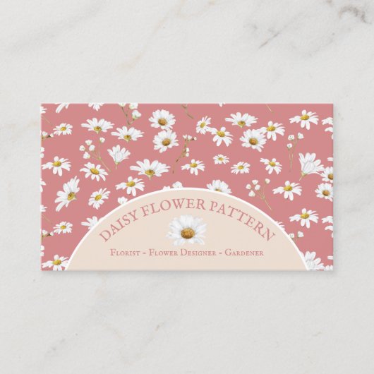 Carte De Visite Pink Chic Flower Sitter (Devant)