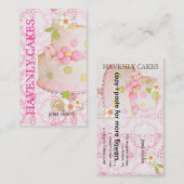 Carte De Visite Pink + Chocolat Mariage Gâteau/boulangerie/pâtisse (Devant / Derrière)