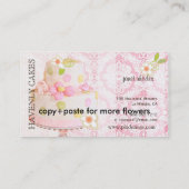 Carte De Visite Pink + Chocolat Mariage Gâteau/boulangerie/pâtisse (Dos)