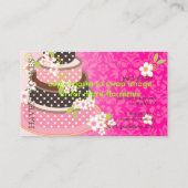 Carte De Visite Pink + Chocolat Mariage Gâteau/boulangerie/pâtisse (Dos)