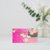 Carte De Visite Pink + Chocolat Mariage Gâteau/boulangerie/pâtisse (Debout devant)