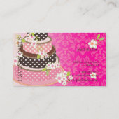 Carte De Visite Pink + Chocolat Mariage Gâteau/boulangerie/pâtisse (Dos)